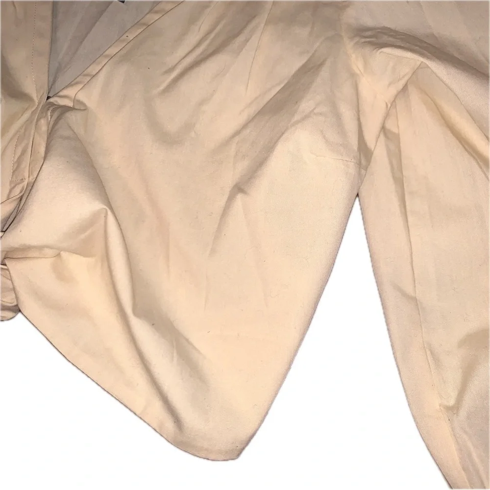Abercrombie & Fitch Butter Yellow Peasant Sleeve Tie Front Cropped Top Shirt XS
